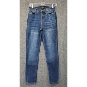 Judy Blue Jeans Women's 1/25 Relaxed Fit Blue Stretch Denim Pants Classic